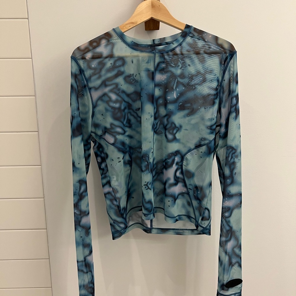 MCQ Blue mesh t-shirt
